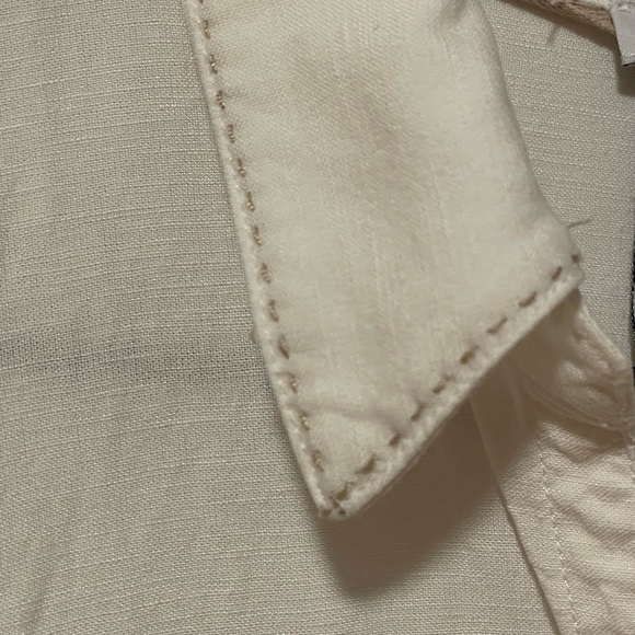 Tribal Women's Cream Linen Tunic Top Size M - Picture 3 of 11